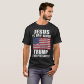 Jezus is mijn Koning, Trump is mijn President T-shirt (Voorkant volledig)