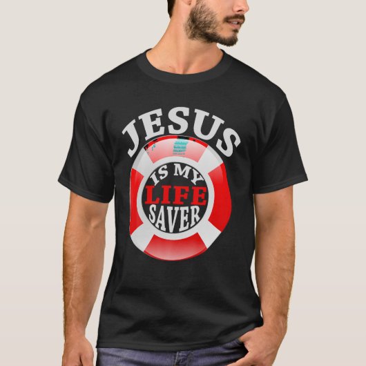 Jezus is mijn levensredder Christelijk Shirt voor (Voorkant)