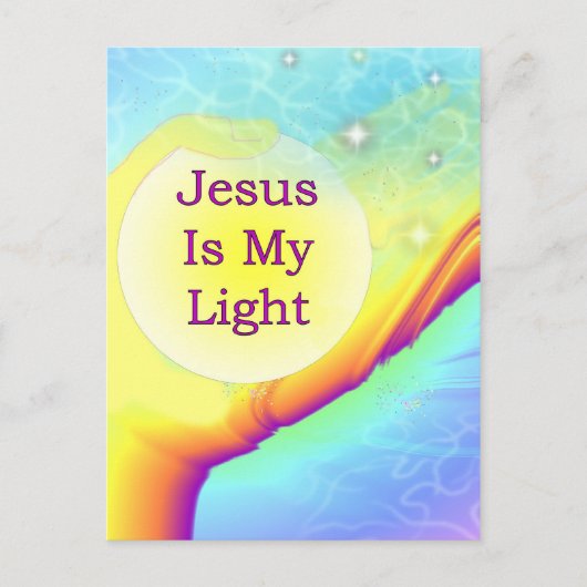 Jezus is mijn licht briefkaart (Voorkant)