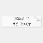 Jezus is mijn piloot bumpersticker (Voorkant)