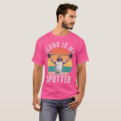 Jezus is mijn pootter grappige Christelijke gewich T-shirt (Voorkant volledig)