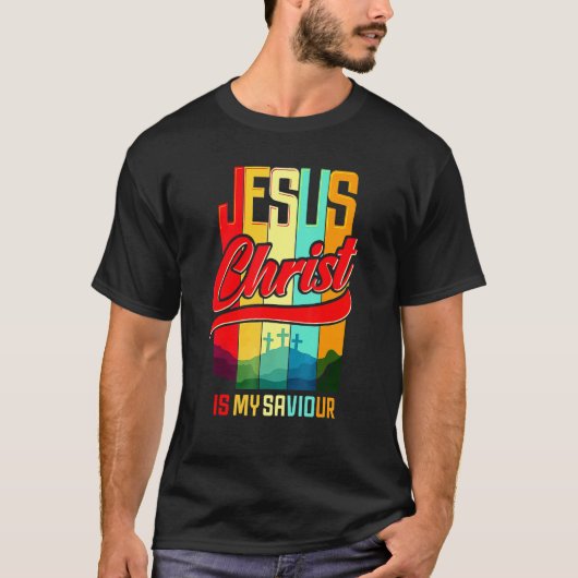 Jezus is mijn redder Christus redde mijn leven Gez T-shirt (Voorkant)