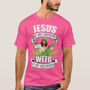 Jezus is mijn redder die onkruideniersproppen opro t-shirt