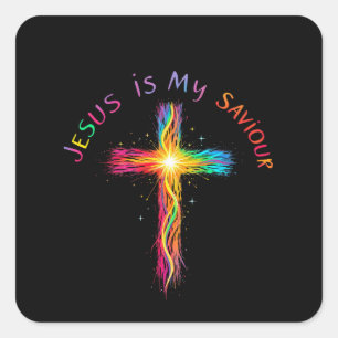 Jezus is mijn Redder, een trouwe herinnering aan d Vierkante Sticker