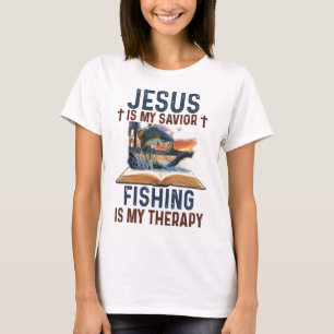 Jezus is mijn redder Gevist T-shirt