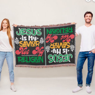 Jezus is mijn redder niet mijn godsdienst deken