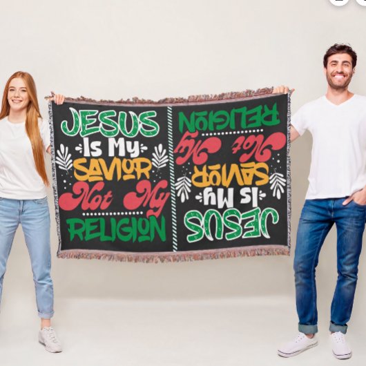 Jezus is mijn redder niet mijn godsdienst deken