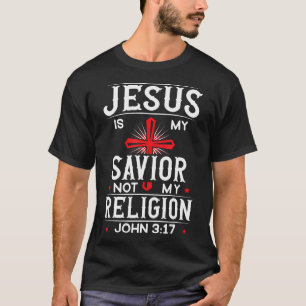 Jezus is mijn Redder, niet mijn religie Christelij T-shirt