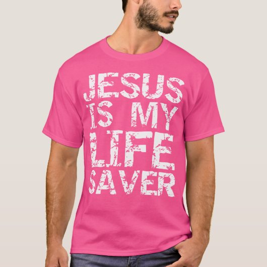 Jezus is mijn redder Schattige Christelijk verontr T-shirt (Voorkant)