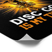 Jezus is mijn redder-schijf Golf is mijn therapief Poster (Hoek)