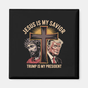 Jezus is mijn redder Trump is mijn Bijbelse Presid Magneet