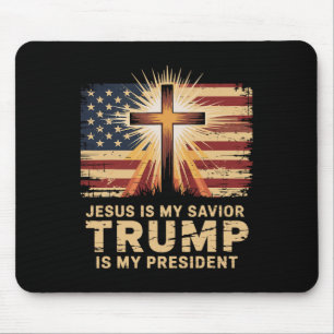 Jezus is mijn redder Trump is mijn Bijbelse Presid Muismat