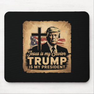 Jezus is mijn redder Trump is mijn Bijbelse Presid Muismat