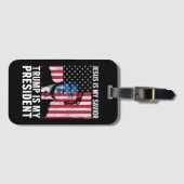 Jezus is mijn redder Trump is mijn President 2024 Bagagelabel (Voorkant (horizontaal))