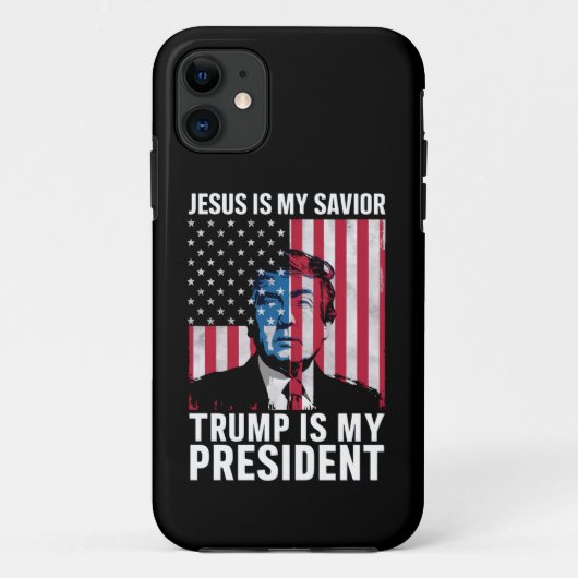 Jezus is mijn redder Trump is mijn President 2024 Case-Mate iPhone Case (Achterkant)