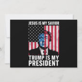 Jezus is mijn redder Trump is mijn President 2024 Kaart (Voorkant)