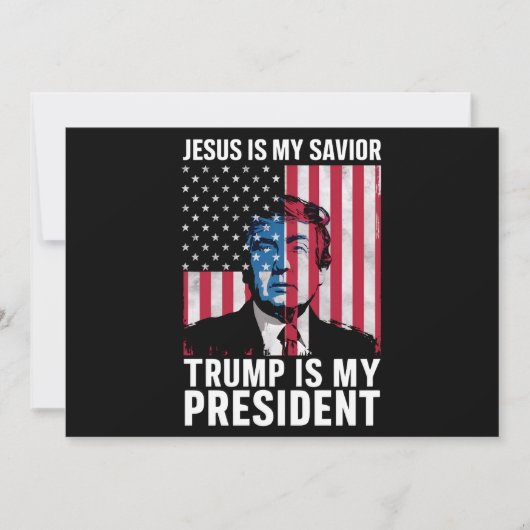 Jezus is mijn redder Trump is mijn President 2024 Kaart (Voorkant)