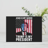 Jezus is mijn redder Trump is mijn President 2024 Kaart (Staand voorkant)