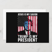 Jezus is mijn redder Trump is mijn President 2024 Kaart (Voorkant / Achterkant)