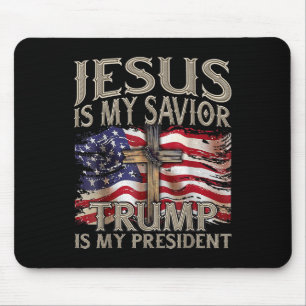 Jezus is mijn redder Trump is mijn President 2024 Muismat