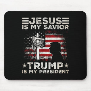 Jezus is mijn redder Trump is mijn President 2024  Muismat