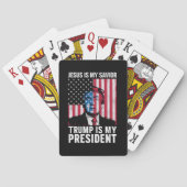 Jezus is mijn redder Trump is mijn President 2024 Pokerkaarten (Achterkant)