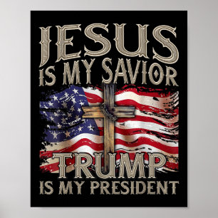 Jezus is mijn redder Trump is mijn President 2024 Poster
