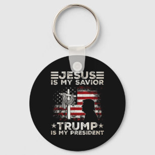 Jezus is mijn redder Trump is mijn President 2024  Sleutelhanger