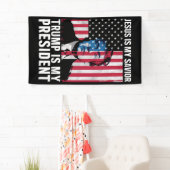 Jezus is mijn redder Trump is mijn President 2024 Spandoek (Insitu)