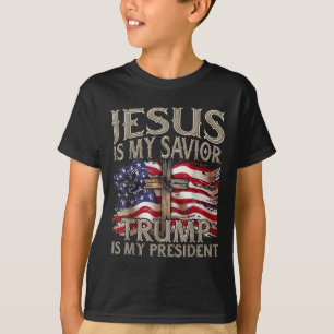 Jezus is mijn redder Trump is mijn President 2024 T-shirt