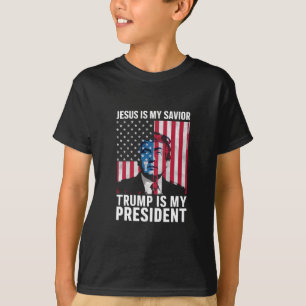 Jezus is mijn redder Trump is mijn president 2024 T-shirt