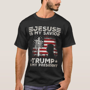 Jezus is mijn redder Trump is mijn President 2024 T-shirt