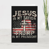 Jezus is mijn redder Trump is mijn president Ameri Kaart (Voorkant)