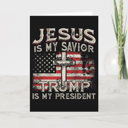 Jezus is mijn redder Trump is mijn president Ameri Kaart (Voorkant)