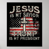 Jezus is mijn redder Trump is mijn president Ameri Poster (Voorkant)