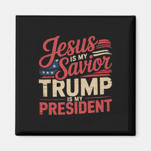 Jezus is mijn redder Trump is mijn president Bijbe Magneet