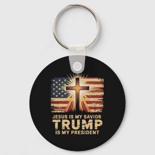 Jezus is mijn redder Trump is mijn president Bijbe Sleutelhanger