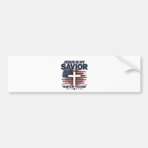 Jezus is mijn redder Trump is mijn President Bumpersticker