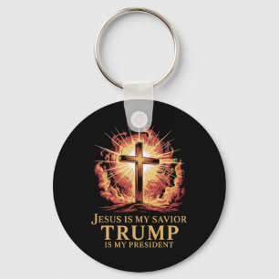 Jezus is mijn redder Trump is mijn president chris Sleutelhanger