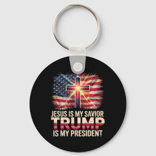 Jezus is mijn redder Trump is mijn president Chris Sleutelhanger