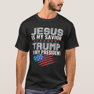 Jezus is mijn Redder Trump is mijn President Chris T-shirt