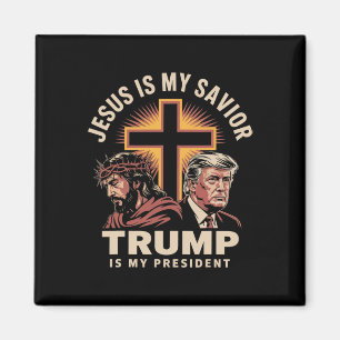 Jezus is mijn Redder Trump is mijn President Magneet