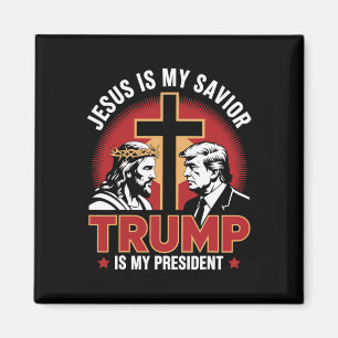 Jezus is mijn redder Trump is mijn president Pro-t Magneet