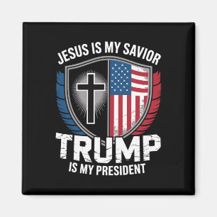 Jezus is mijn redder Trump is mijn president Pro-t Magneet