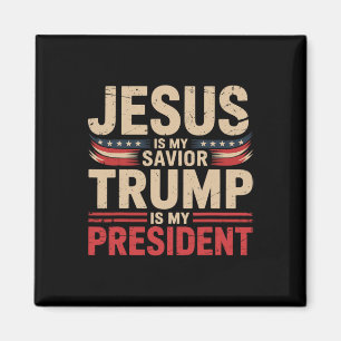Jezus is mijn redder Trump is mijn president Pro-t Magneet