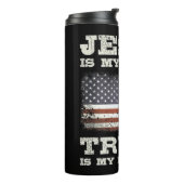 Jezus is mijn redder, Trump is mijn President T-Sh Thermosbeker (Gedraaid links)