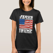 JEZUS IS MIJN REDDER TRUMP IS MIJN PRESIDENT T-SHIRT (Voorkant)