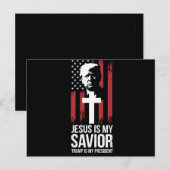 Jezus is mijn Redder Trump is mijn President Trump Briefkaart (Voorkant / Achterkant)