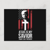 Jezus is mijn Redder Trump is mijn President Trump Briefkaart (Voorkant)