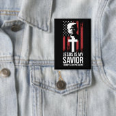 Jezus is mijn Redder Trump is mijn President Trump Button (Insitu)